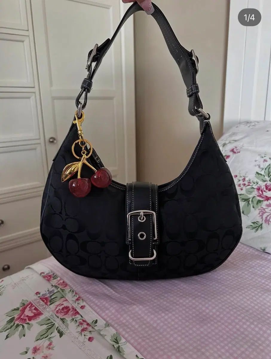 ヴィンテージ オールド COACH コーチ ブラック cignature(シグネチャー) ソーホー バックル ショルダーバッグ