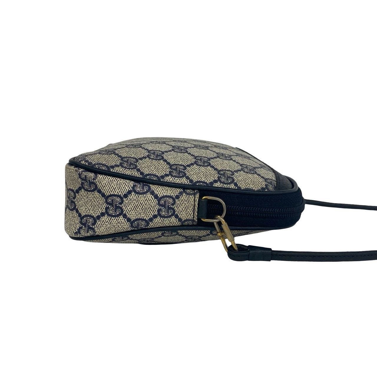 極 美品 希少品 GUCCI グッチ オールドグッチ GG ロゴ 柄 金具 レザー