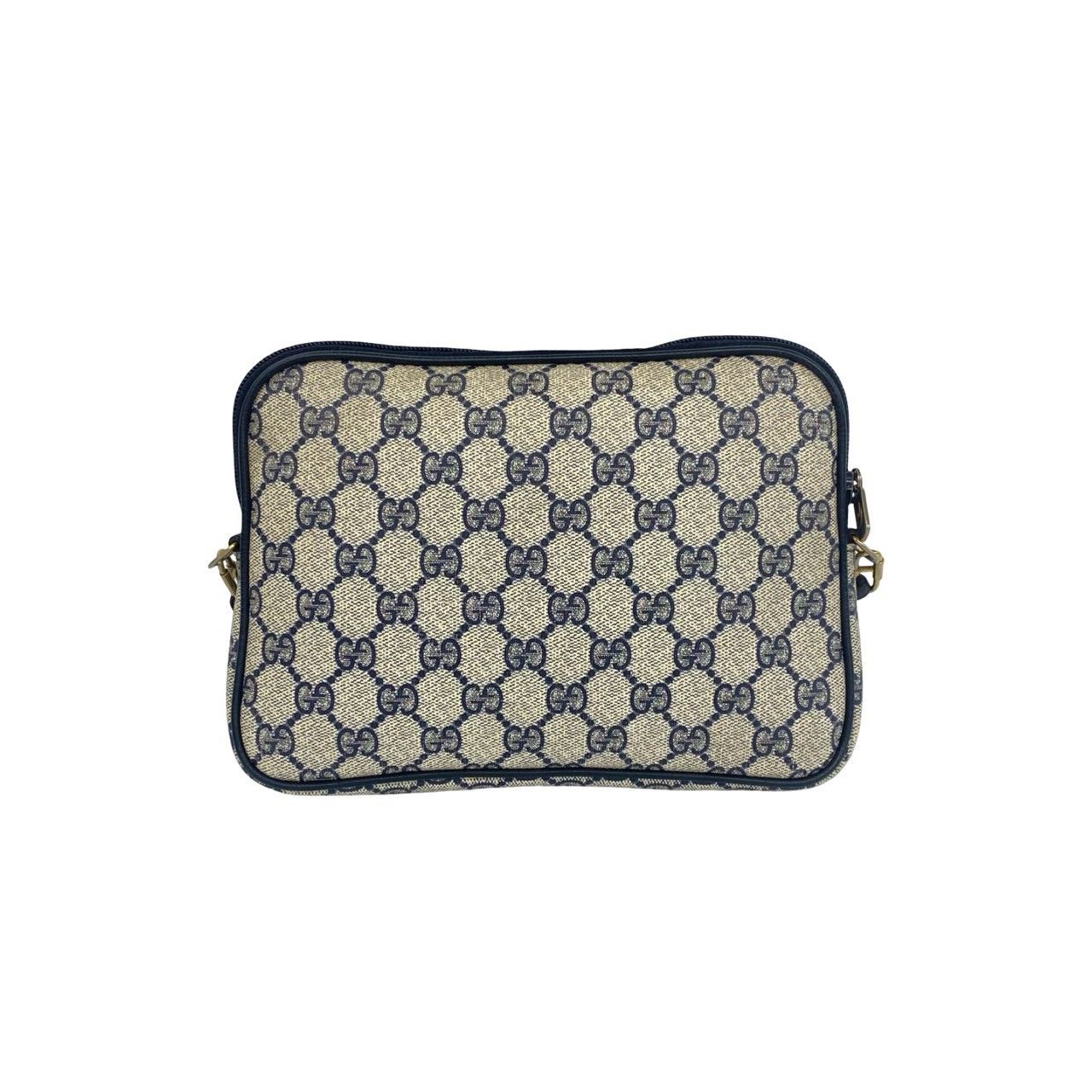 極 美品 希少品 GUCCI グッチ オールドグッチ GG ロゴ 柄 金具 レザー
