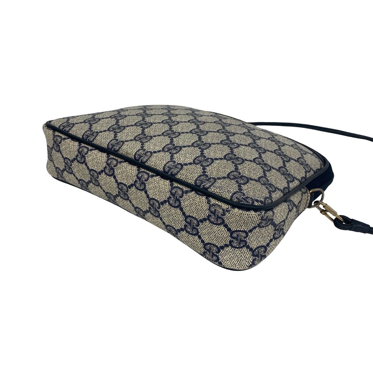 極 美品 希少品 GUCCI グッチ オールドグッチ GG ロゴ 柄 金具 レザー