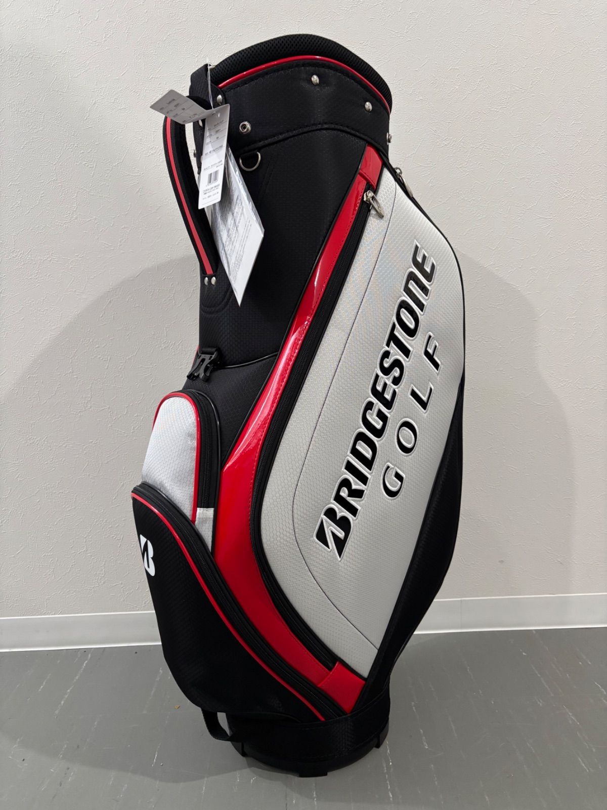 【新品未使用】BRIDGESTONE GOLF キャディバッグ ゴルフバッグ ブラック×レッド