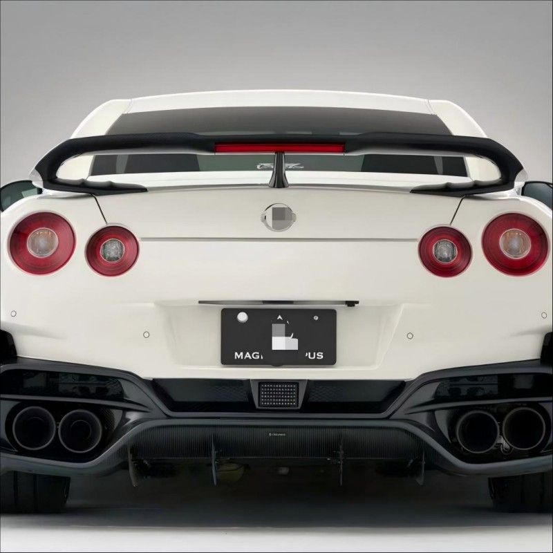 日産 GT-R R35対応 リア用 尾翼 カーボン調 リアスポイラー カーボン素材 外装アクセントパーツ