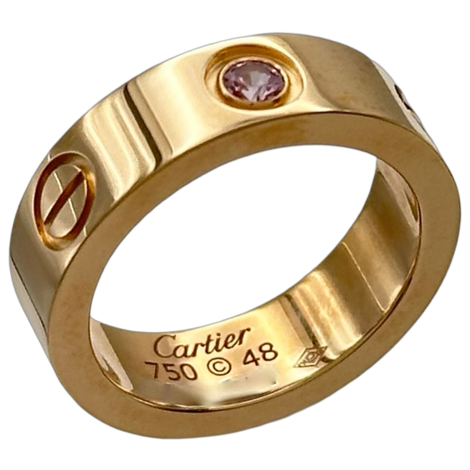 カルティエ Cartier ラブリング ピンクゴールド 750 ピンクサファイア ジュエリー 156,000円