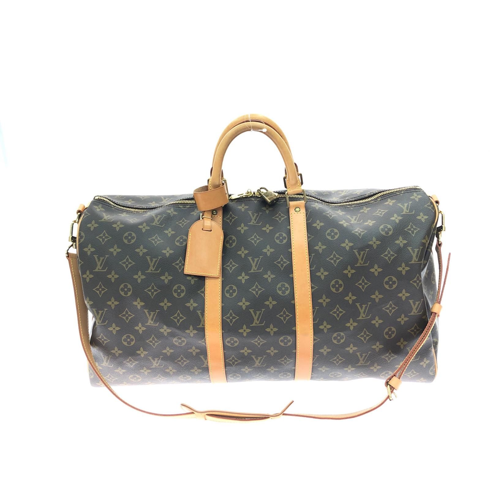 LOUIS VUITTON ルイヴィトン ユニセックス ボストンバッグ モノグラム キーポル55 バンドリエール M41414 ブラウン