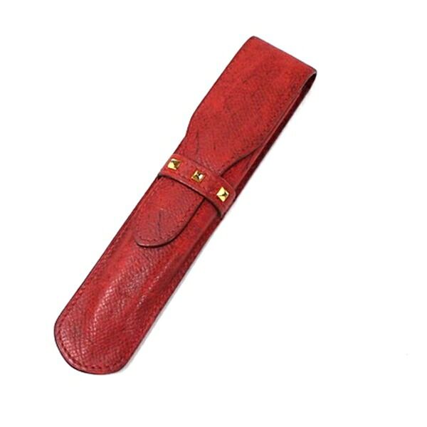 エルメス ペンケース レット ゴールド金具 中古 ABランク HERMES レディース 女性 筆箱
