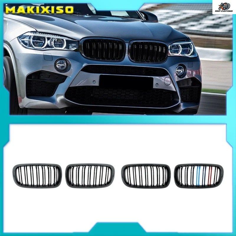 BMW F15 F16 X5 X6 2014-2018 A PAIR CAR FRONT BUMPER KIDNEY GRILLE GRILL DIAMOND METEOR STYLE
