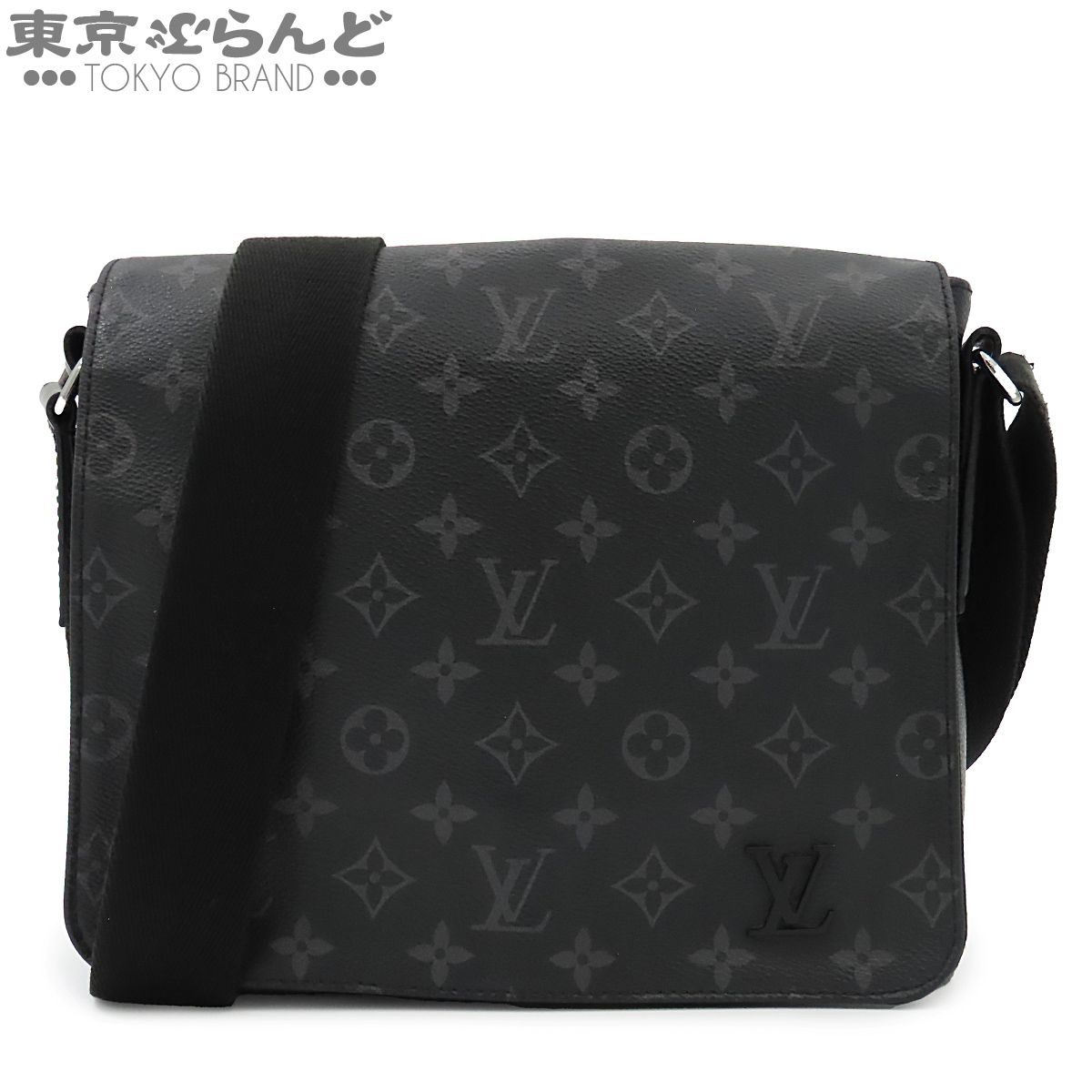 ルイヴィトン LOUIS VUITTON ディストリクト PM NM M44000 ブラック シルバー金具 モノグラムエクリプス ショルダーバッグ メンズ 101865828