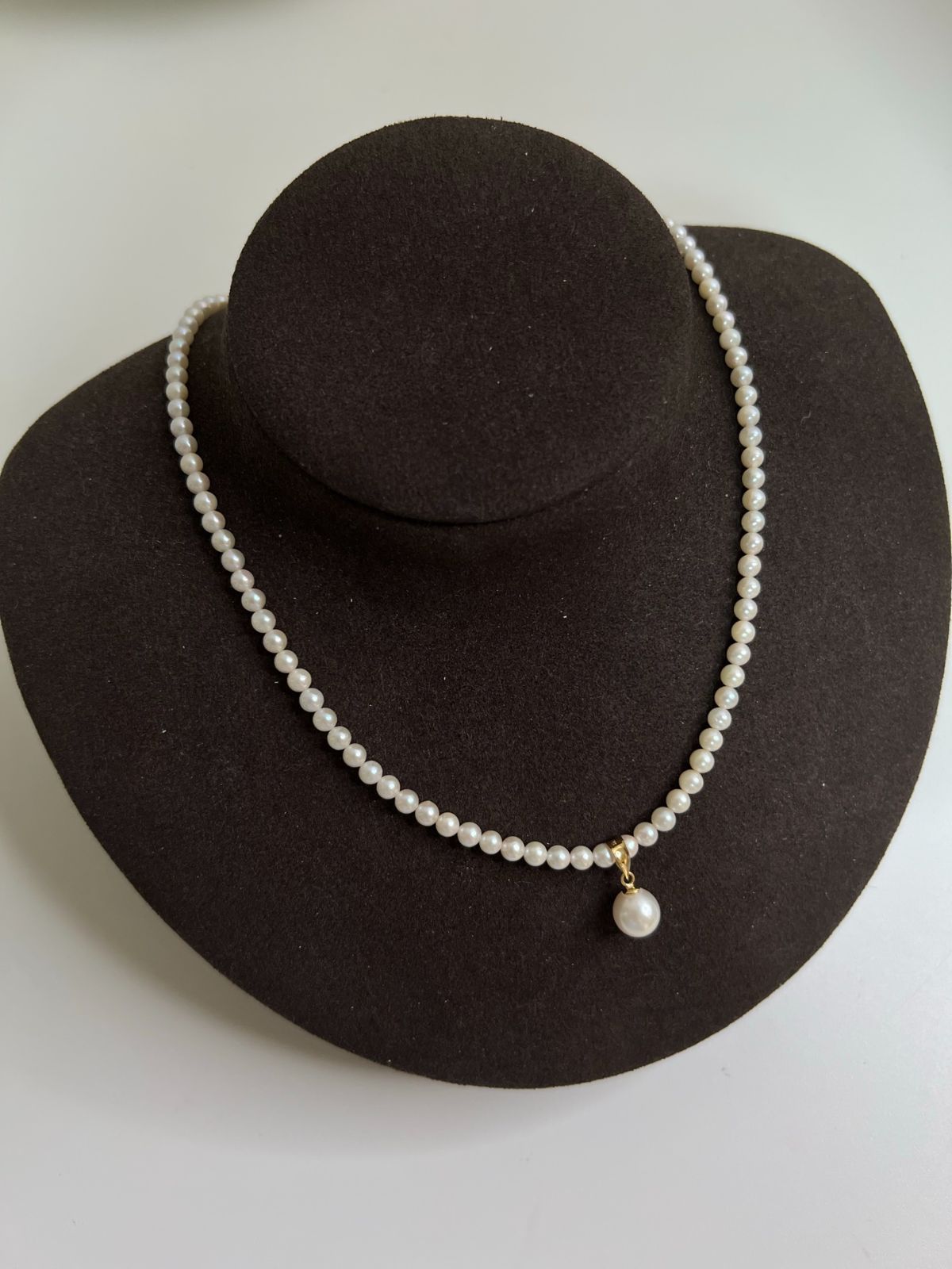 パールネックレス　18K 8.7g 3.5-7.8mm 長さ40cm 3EE87826825-0002