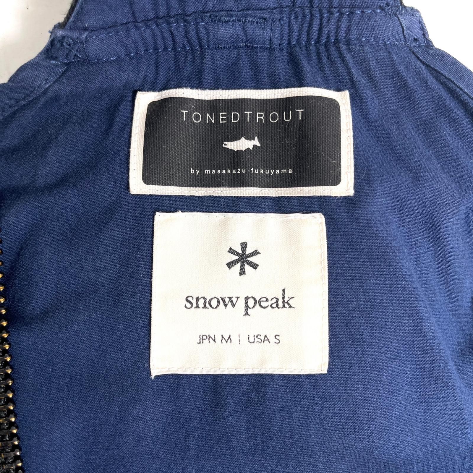 snowpeak × TONEDTROUT フィールドフィッシングベスト JPN Mサイズ TT2020SNP-VT02 ネイビー