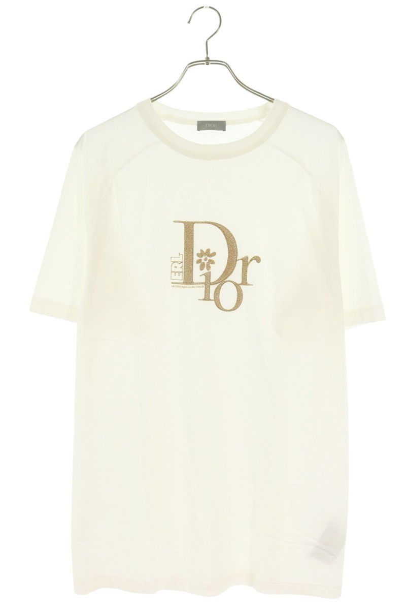 ディオール 313J647A0817 イーアールエルロゴ刺繍Tシャツ メンズ M