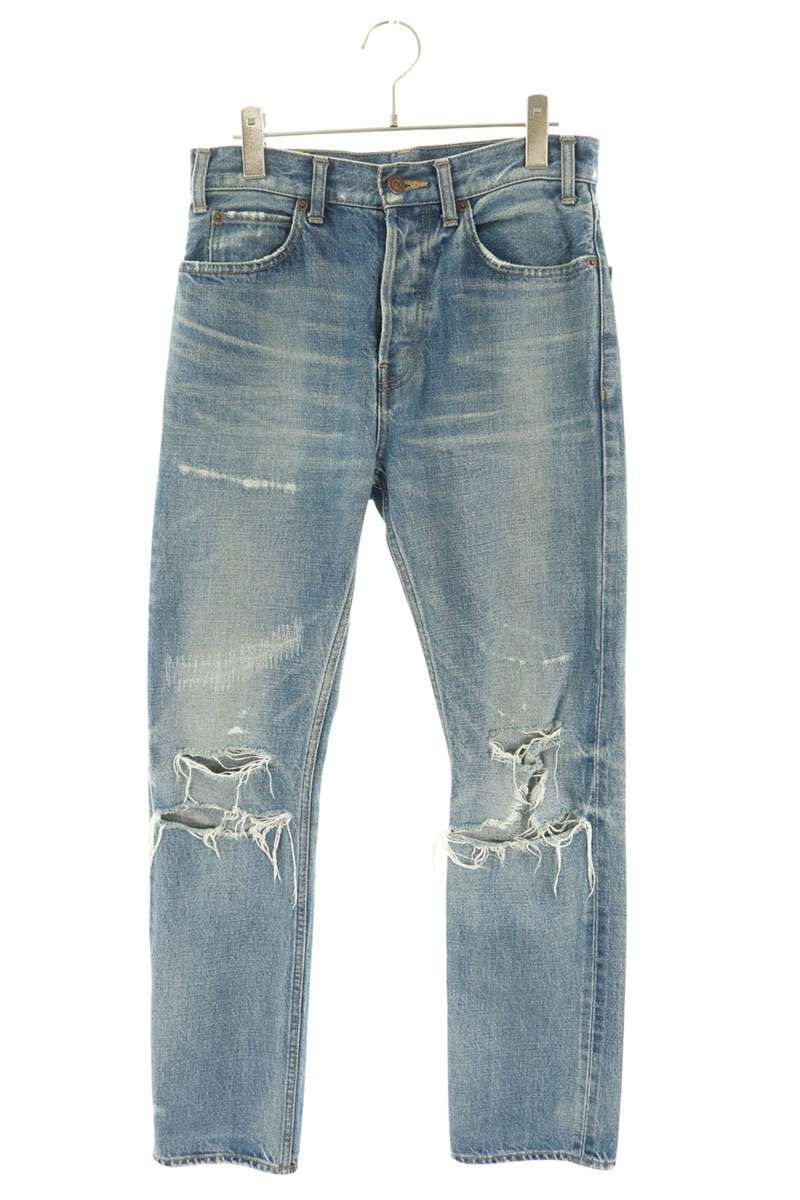 セリーヌ 21SS N369 100N 08TK ニークラッシュウォッシュドレギュラーデニムパンツ メンズ 27インチ 41,945円