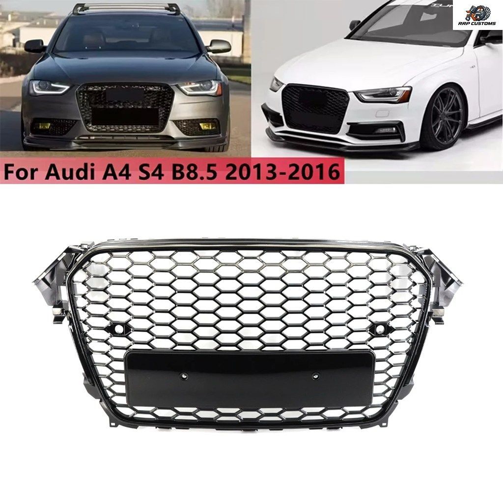 FRONT BUMPER RACING GRILLE AUDI A4 S4 B8.5 2013-2016 RS4 STYLE CAR FRONT GRILLE COVER 22,176円