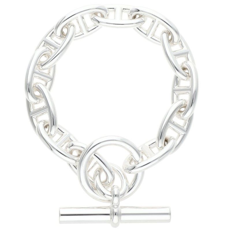 エルメス Chaine d'Ancre GM シェーヌダンクルGMシルバーブレスレット メンズ 12LINK