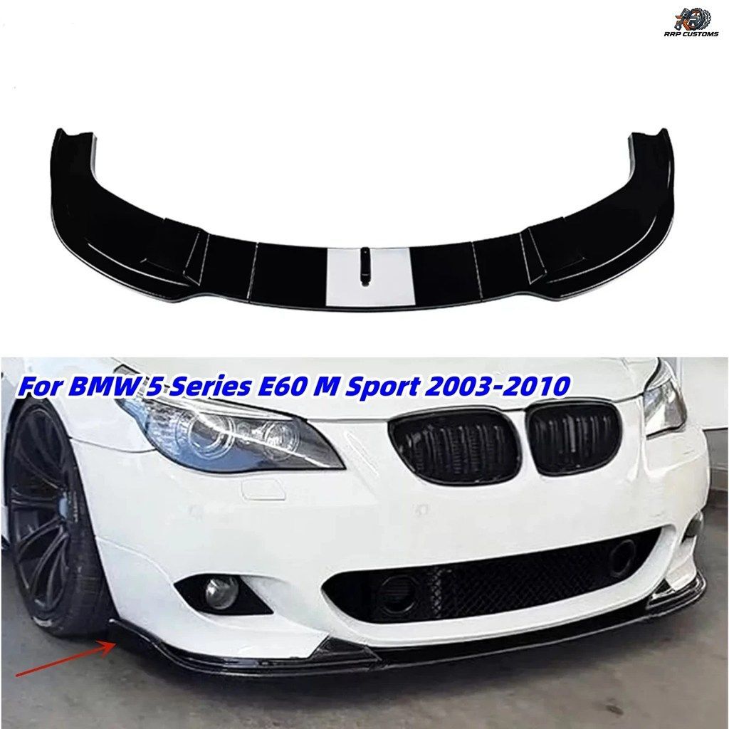 BMW 5 SERIES E60 E61 M-SPORT 2004 2005 2006-2010 3PCS CAR FRONT BUMPER SPLITTER LIP ABS DIFFUSER SPOILER GUARD TUNING