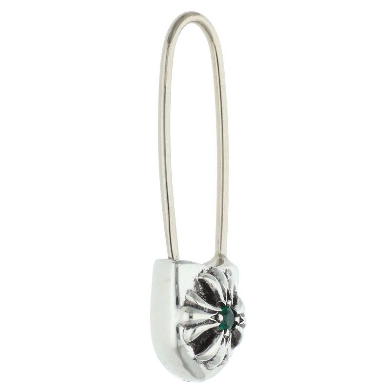 クロムハーツ ER SAFETY PIN EMRLD/セーフティピン 1エメラルドシルバーピアス メンズ 132,635円