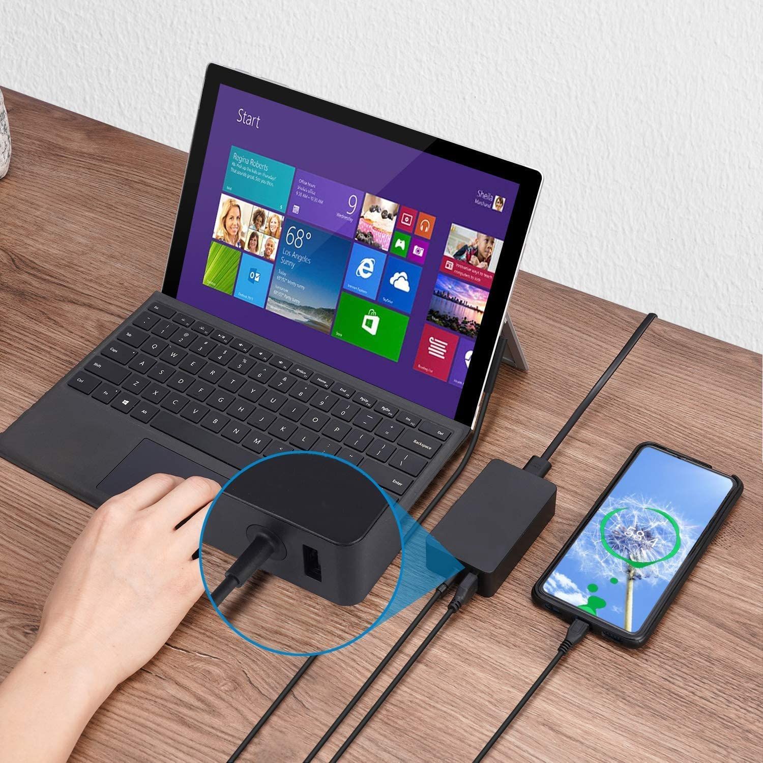 Surface Laptop Pro サーフェス 充電器 65W 44W 36W 24Wに応用可能 for