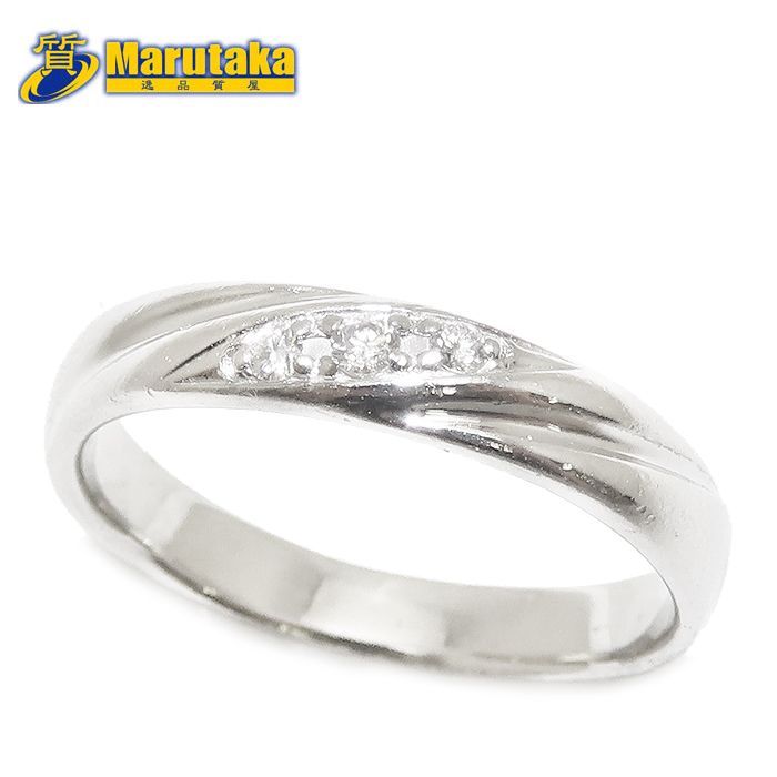 ダイヤモンド リング Pt950 5号 ピンキー 指輪 プラチナ 逸品質屋 丸高 尼崎市 0.03ct 2.96g Diamond Ring Marutaka USED jewelry レディース 兵庫県 送料無料 中古 買取 プレゼント ファッション お洒落