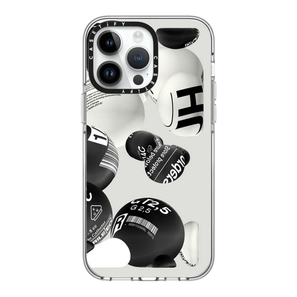 CASETiFY クリア iPhone 14 Pro Max ケース [黄ばみにくい素材/2mからの落下試験をクリア/MagSafe に対応] - Ferro Fluid