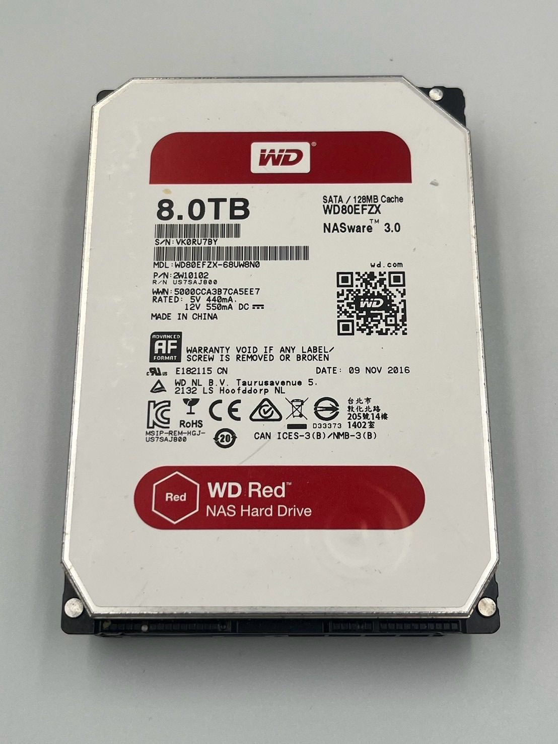 【埼玉発】Western Digital WD Red WD80EFZX 8TB 3.5インチ HDD SATA 17,750円