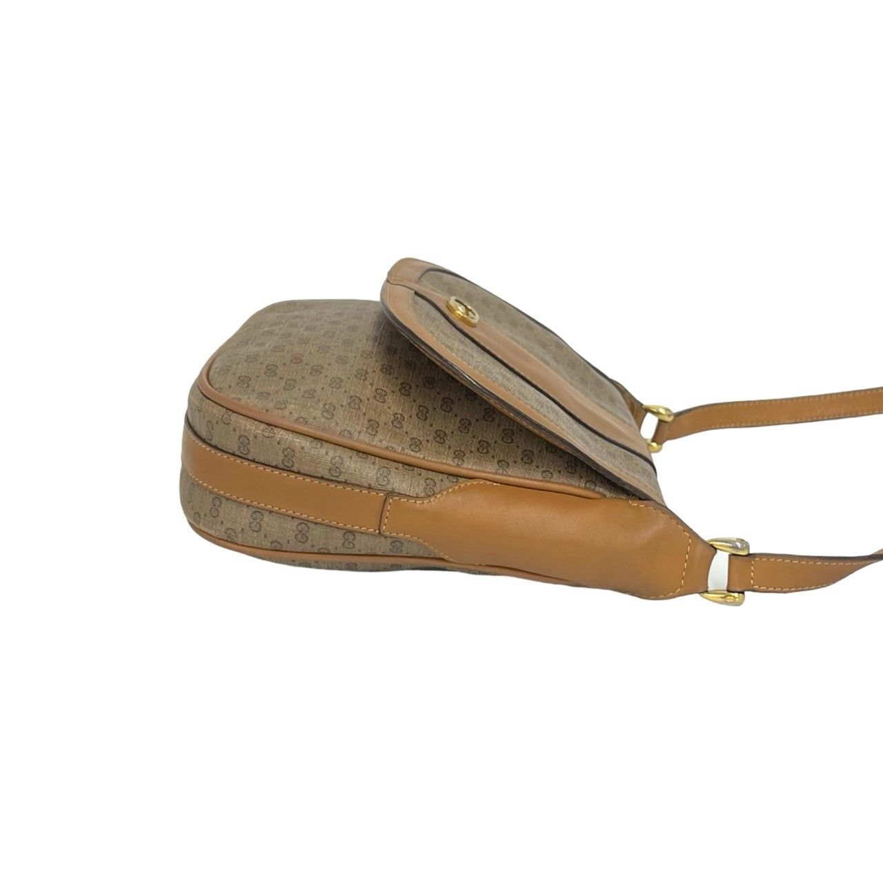 極 美品 希少品 GUCCI グッチ オールドグッチ マイクロGG ロゴ 柄 金具