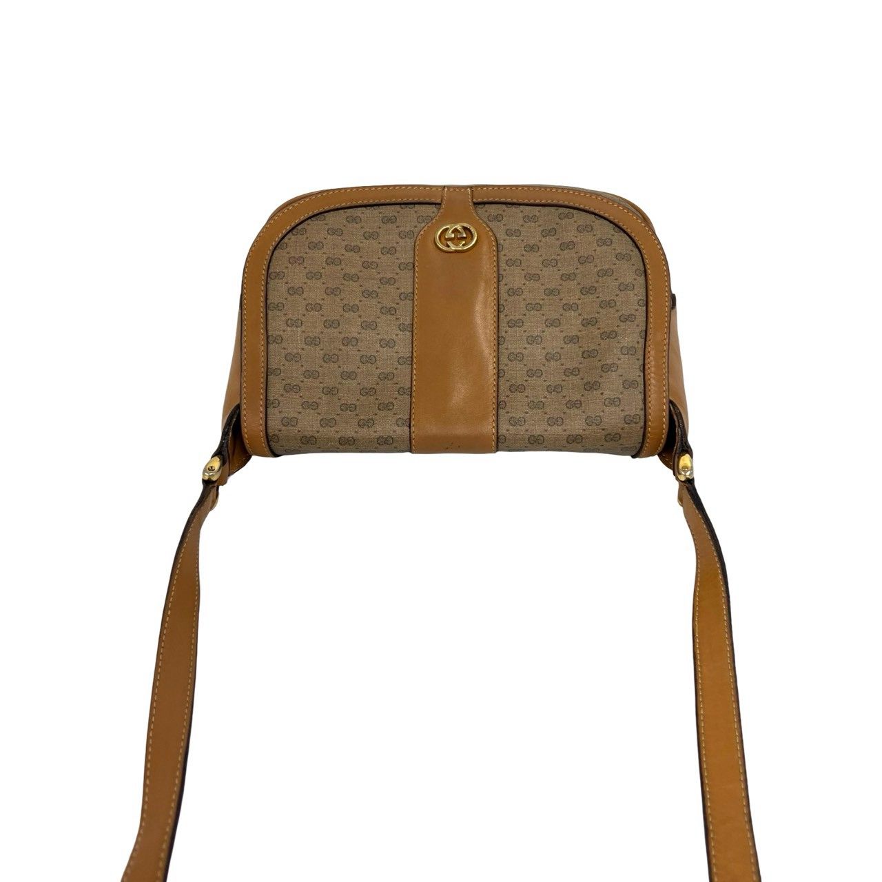 極 美品 希少品 GUCCI グッチ オールドグッチ マイクロGG ロゴ 柄 金具