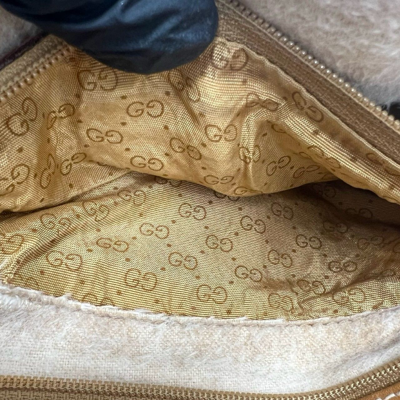 極 美品 希少品 GUCCI グッチ オールドグッチ マイクロGG ロゴ 柄 金具