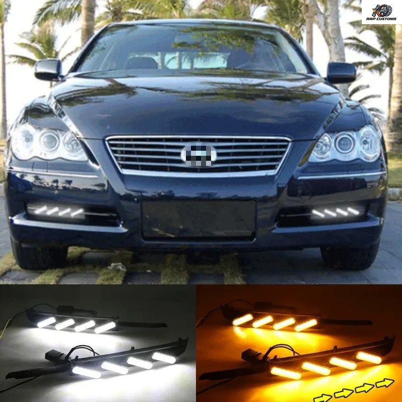 2PCS DRL DAYTIME RUNNING LIGHT TOYOTA MARK X REIZ 2004 - 09 LED FOG LAMP