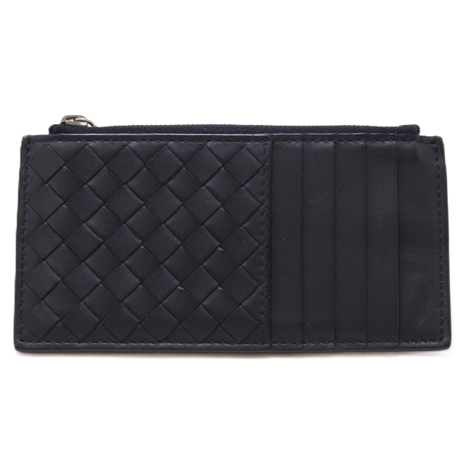 BOTTEGAVENETA ボッテガヴェネタ イントレチャート フラグメントケース カードケース カーフ ネイビー メンズ【中古】460 19,242円