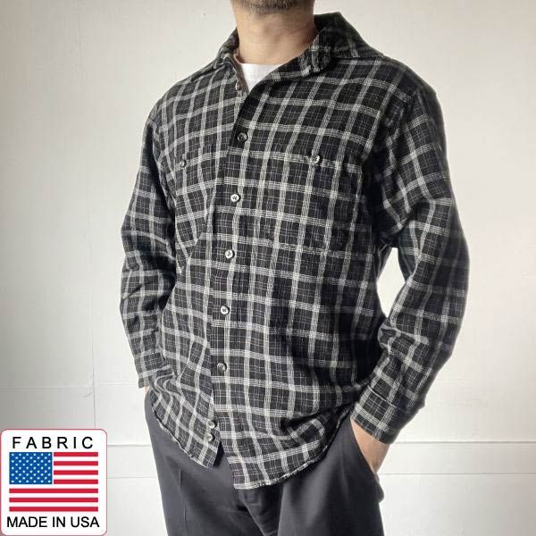 90s-00s SIR PENDLETON ペンドルトン チェック柄 薄手 ウール シャツ M程度 黒ベース ブラック 90年代 2000年代 D154-14-0018Z 25,035円