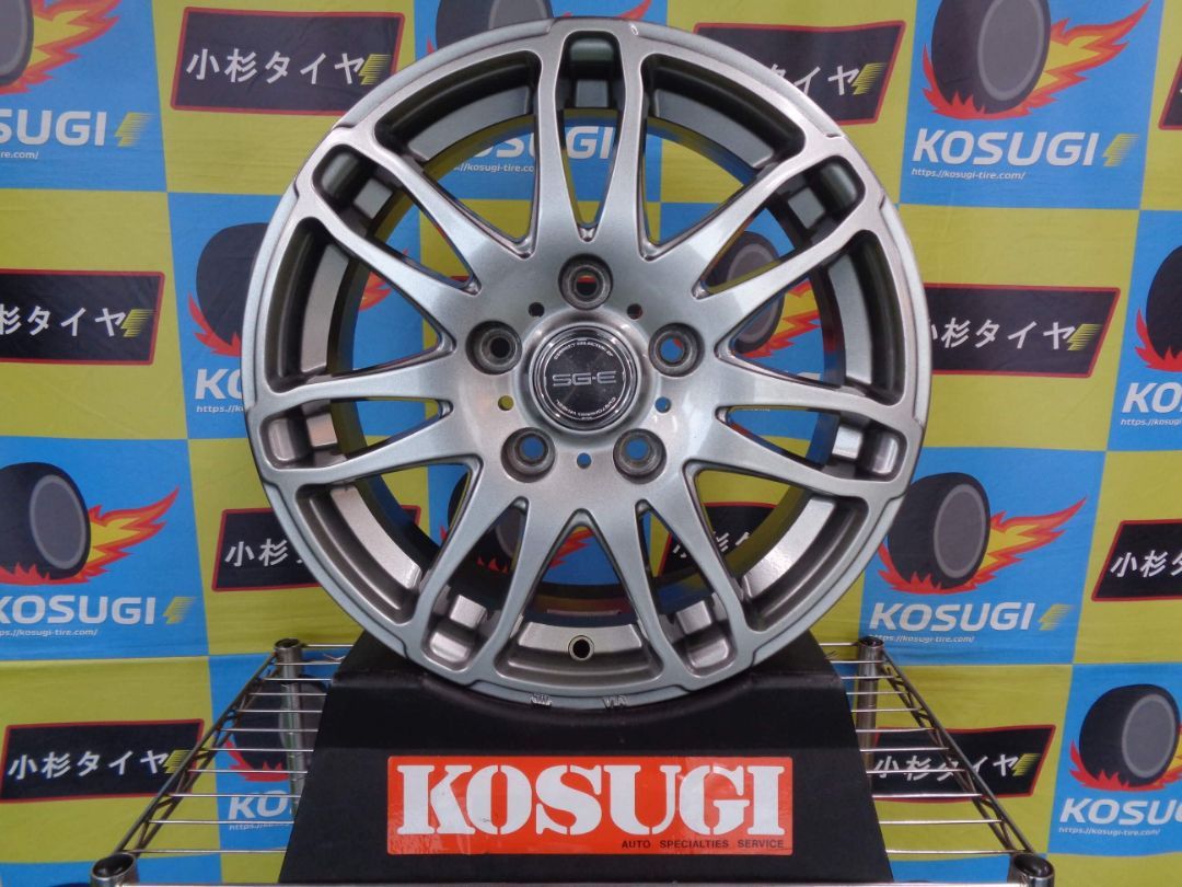 15インチ　中古アルミホイール　ブランドル　SG-E　6J　5H114.3　+50　エスクァイア　フリード　ノア　ヴォクシー　atsugiM263