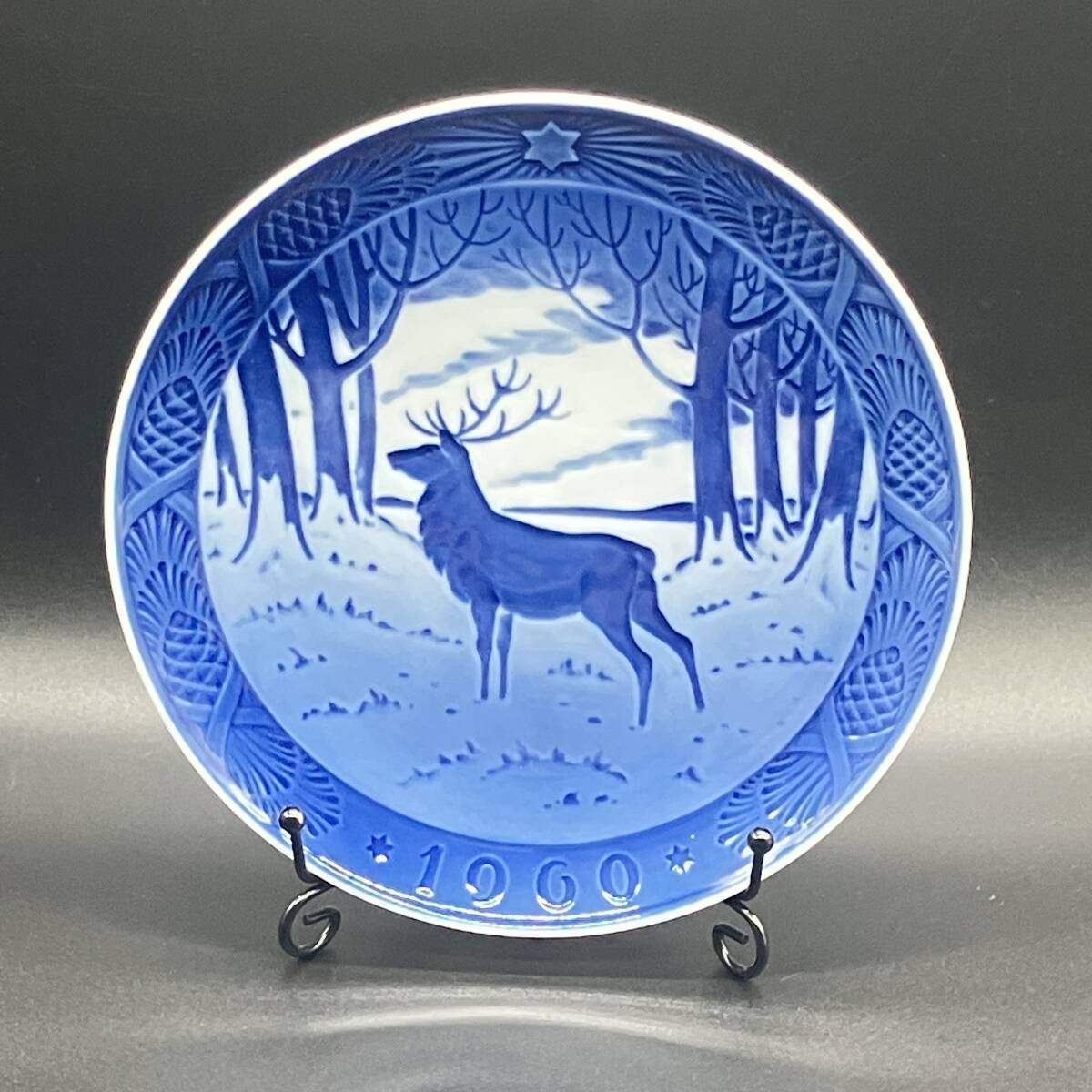 ロイヤルコペンハーゲン 1960年『 牡鹿 』 1級品 イヤープレート北欧