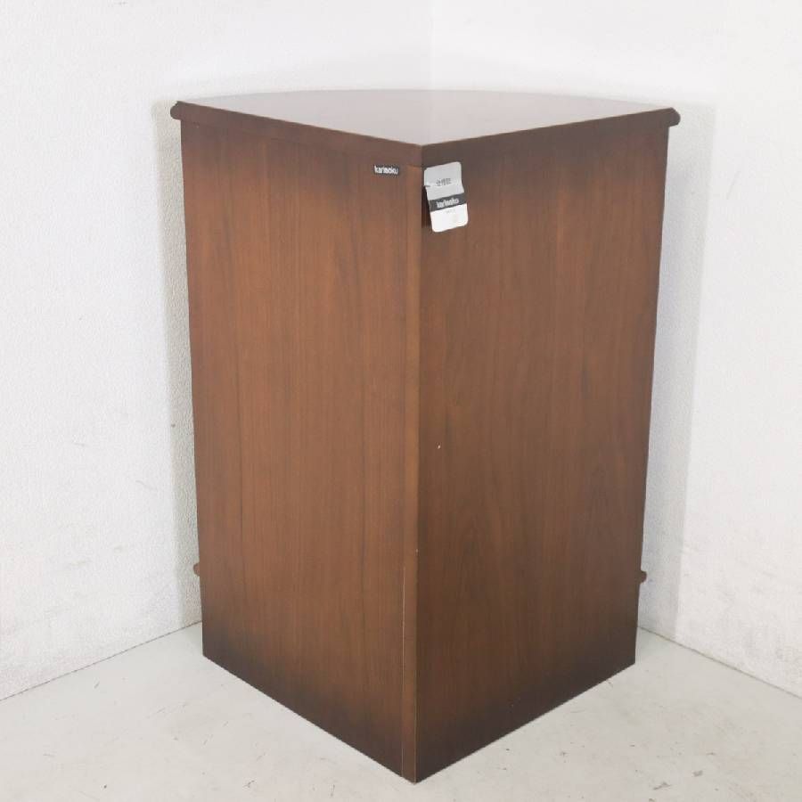 カリモク KARIMOKU コーナーキャビネット ガラス扉 木製 赤茶 オールド カリモク家具 karimoku コロニアル コーナーボード コーナー