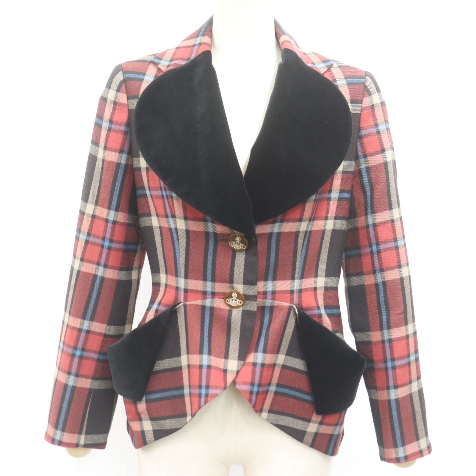 ITZHOHKNQV7S Vivienne Westwood ヴィヴィアンウエストウッド Red Label レッドレーベル ラブジャケット 16-01-422005 サイズ3 レディース チェック柄