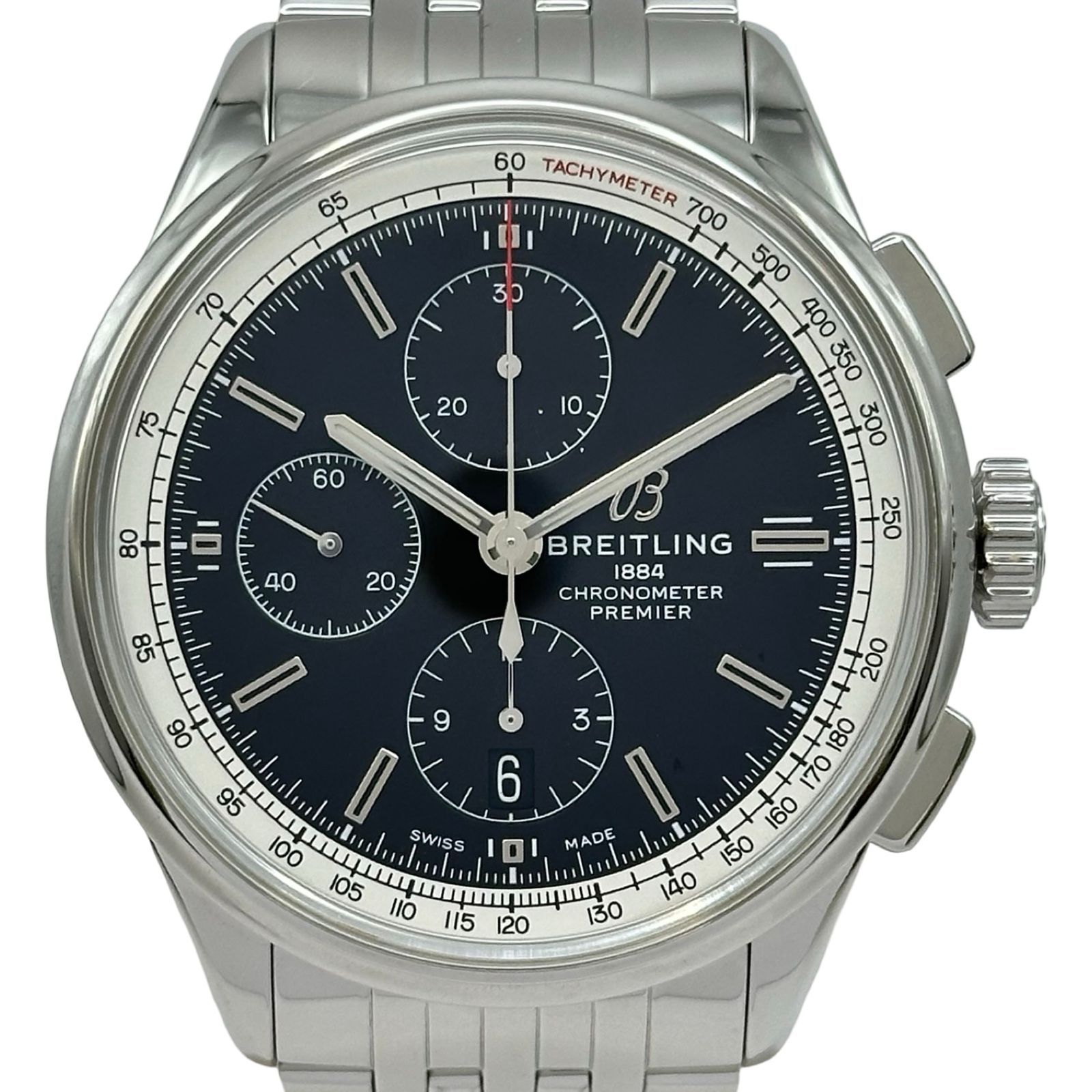 ブライトリング BREITLING プレミエ クロノグラフ 42 A1331535B1A1(A13315) ブラック ステンレススチール 自動巻き メンズ 腕時計 286,200円