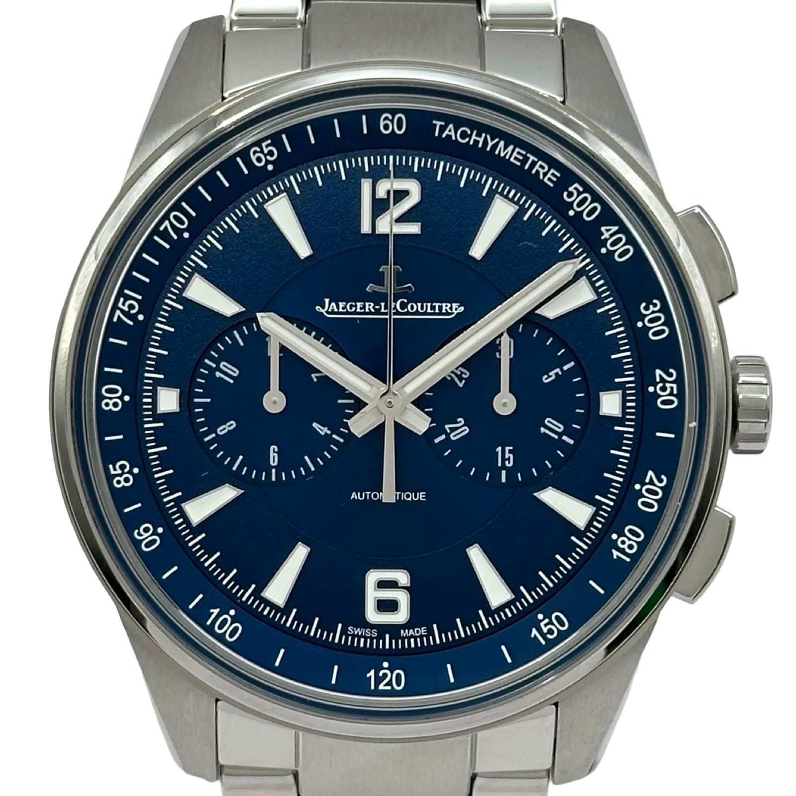 ジャガー・ルクルト JAEGER-LE COULTRE ポラリス クロノグラフ Q9028180(842.8.C1.S) ブルー ステンレススチール 自動巻き メンズ 腕時計