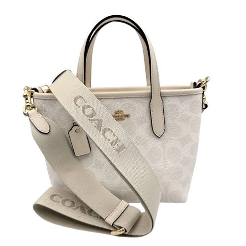 COACH コーチ ハンドバッグ　2Way CW032 ホワイト シグネチャー 9,086円