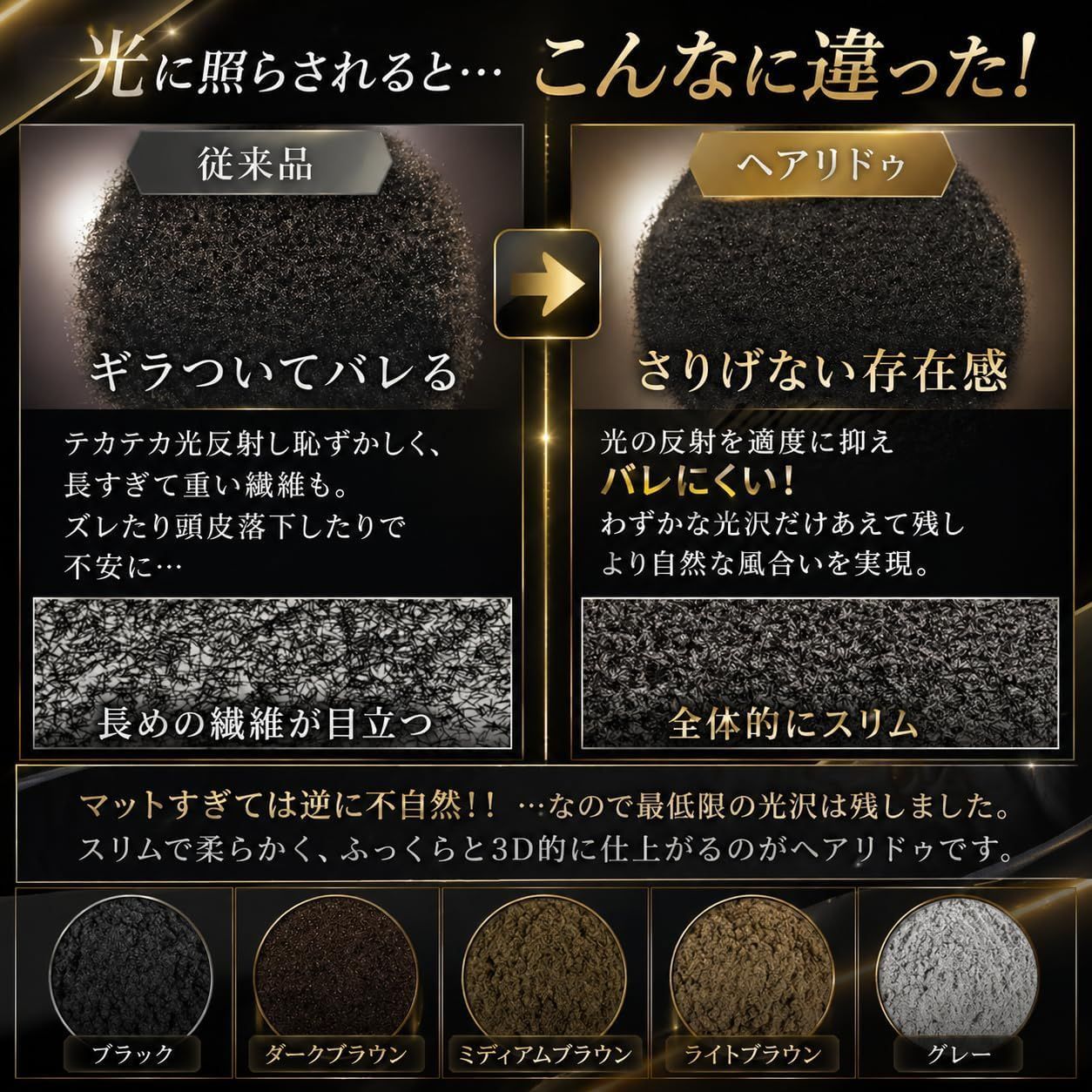増量120g】無添加 ヘアリドゥ 増毛パウダー 詰め替え 薄毛隠し 白髪