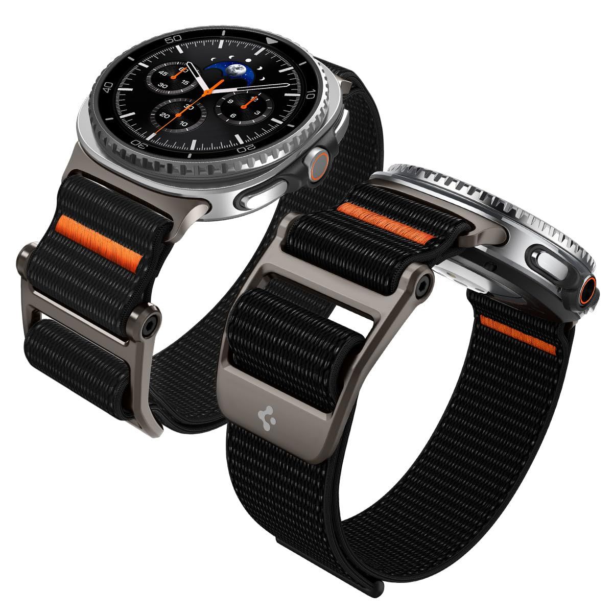 Spigen Galaxy Watch9/8 Classic/8 46/44/40mm バンド 軽量 ストラップ デュラプロ・フレックス (ブラック)
