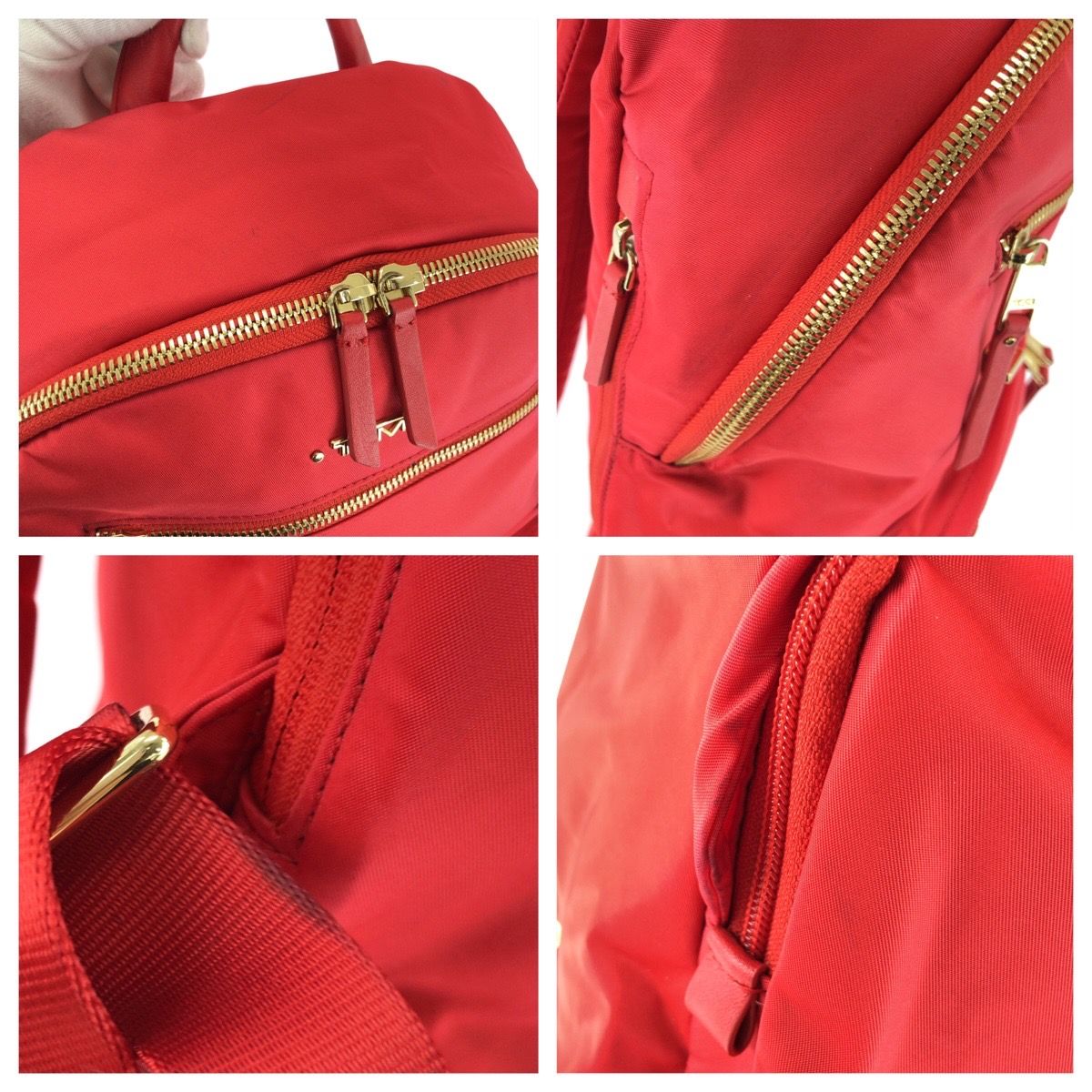 美品 TUMI トゥミ ヴォヤジュール ハーゲン レッド ゴールド金具