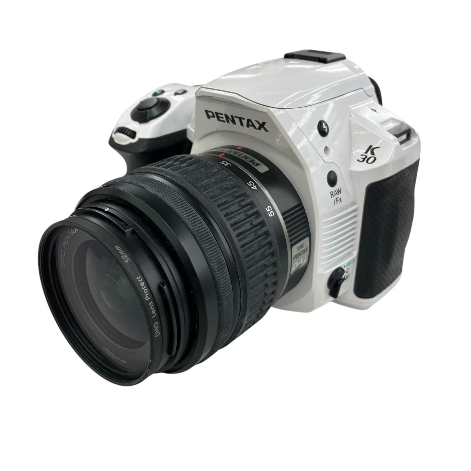 【動作確認済】PENTAX K-r 一眼レフカメラ ホワイト 18-55mm 186000 動作未確認 PENTAX ペンタックス デジタル一眼レフ レンズ 18