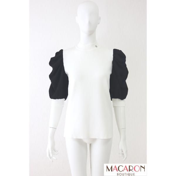Rene　パフスリーブハイネックトップス　6412560　2024年商品　白/ホワイト