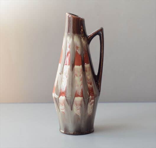 【送料無料】ドイツ製 ヴィンテージ Scheurich Fat Lava Vase 花瓶 花器 ファットラバー ミッドセンチュリー期 フラワーベース アンティーク_260730