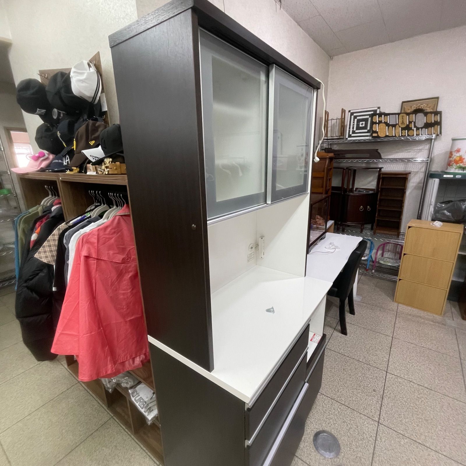 カップボード 大阪引取or直配送 レジューム幅90 ニトリ 食器棚 引取