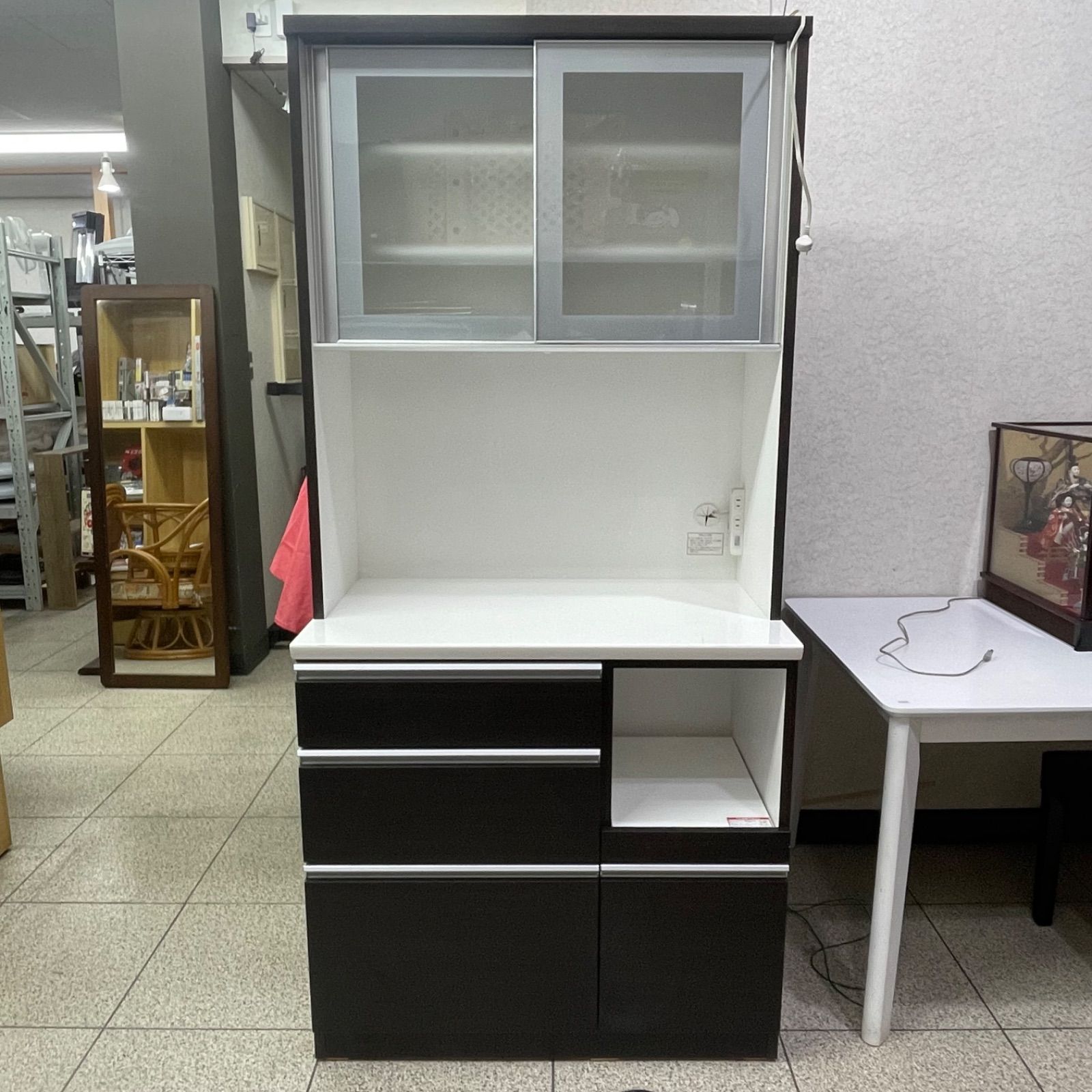 カップボード 大阪引取or直配送 レジューム幅90 ニトリ 食器棚 引取