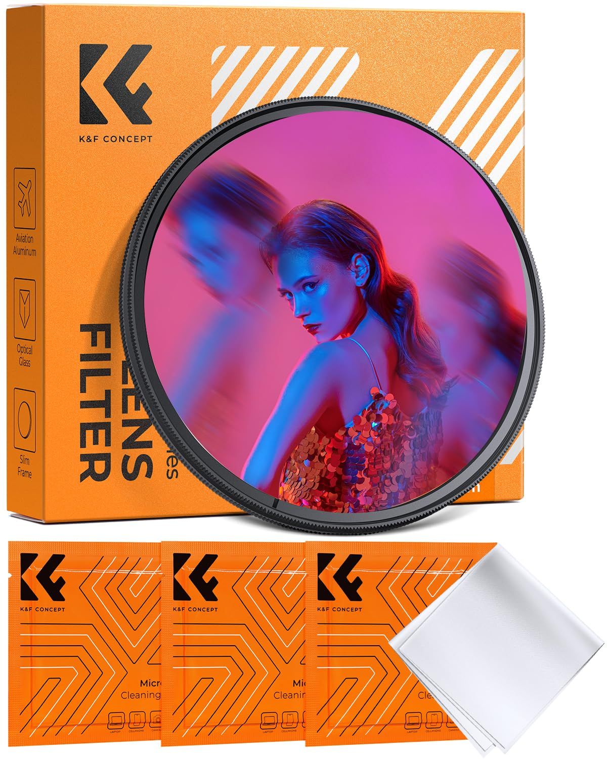 K&F CONCEPT 82mm 両側トレールフィルター プリズムフィルター 特殊効果フィルター