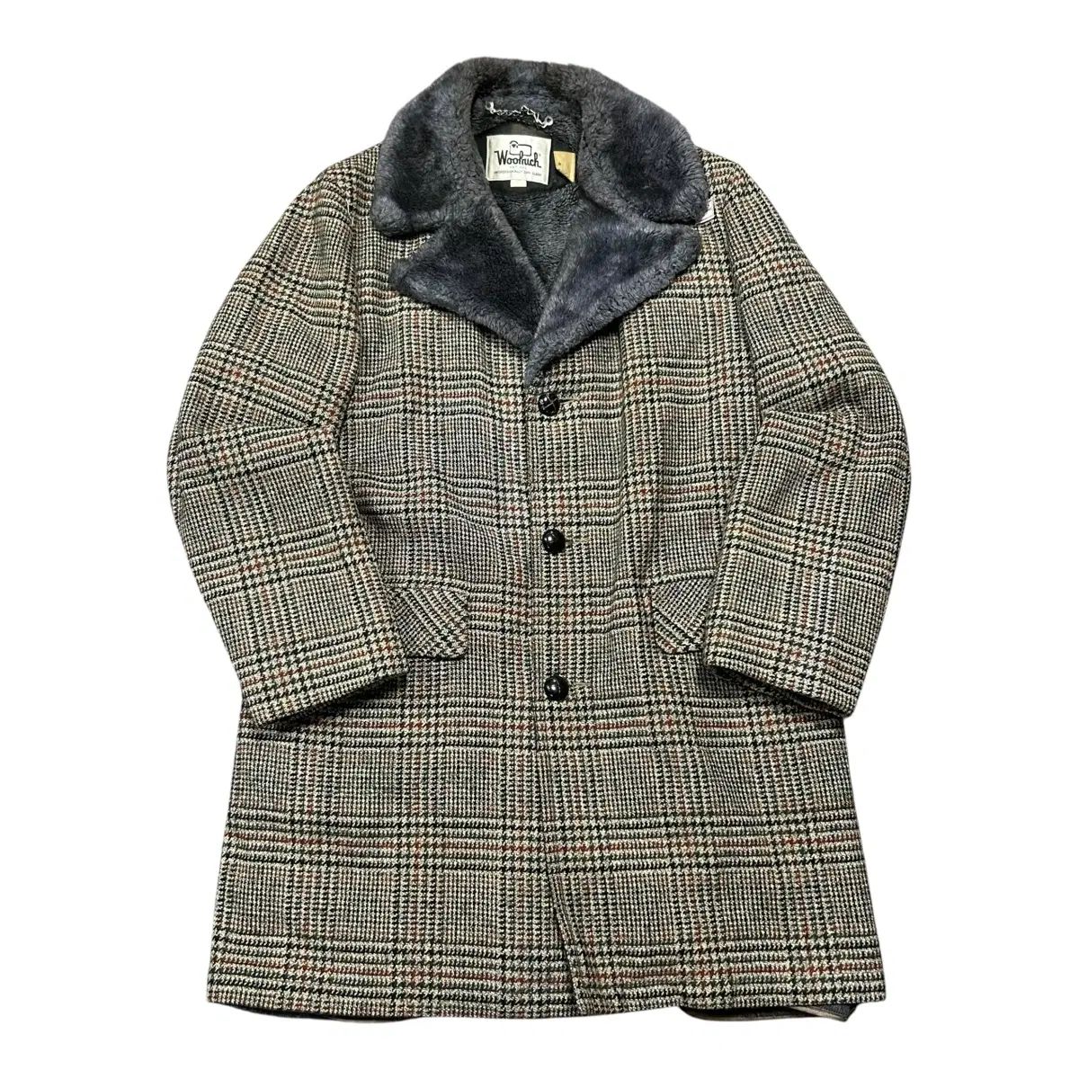 (即日発送) WOOLRICH(ウールリッチ) グレンチェック ファー カラ(カラ) ウール コート ジャケット (40) 18,397円