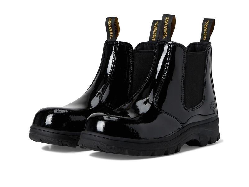 スケッチャーズ レディース シューズ ブーツ・レインブーツ SKECHERS Workshire Comp Toe Sohlei Black ブラック