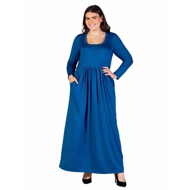 24 セブンコンフォート レディース トップス ワンピース プラスサイズ エンパイア マキシ Plusize 24Seven Comfort Apparelong Sleevempire Waist 9,571円