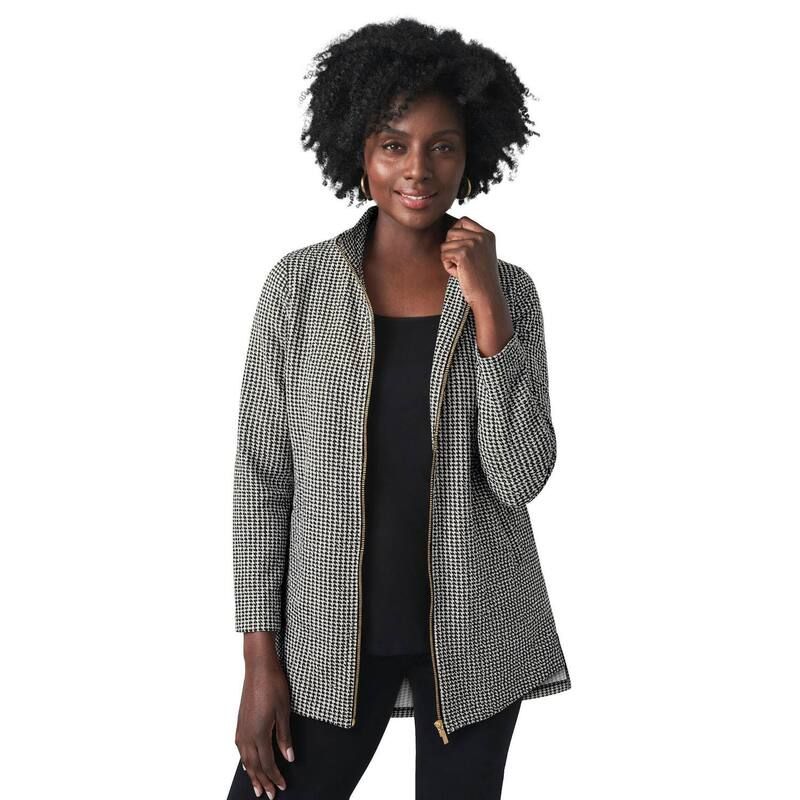 ジェシカロンドン レディース アウター ジャケット・ブルゾン プラスサイズ コットン Jessica London Womens Plusize Stretch Cotton Zip Front Hi
