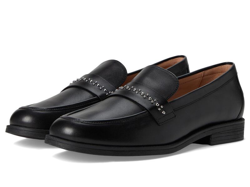 コールハーン レディース シューズ サンダル ローファー Cole Haan Stephiembellished Loafers Black Leather ブラック